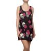 Skulls and Roses - Pink White on Black - Women's Cut & Sew Racerback Dress (AOP) Skulls and Roses - Pink White on Black - Women's Cut & Sew Racerback Dress (AOP)