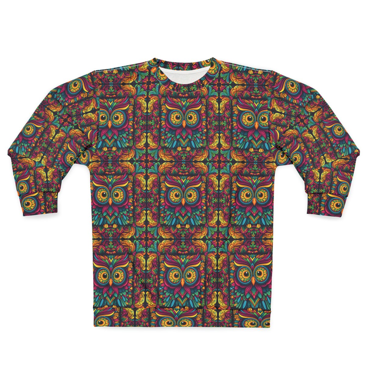 Owl Mandala - Multi Color - Unisex Sweatshirt - Sweater - Shirt