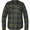 Flannel Motorcycle Shirt - Men's - Up To Size 5XL - Green Black Plaid - TW208-00-UN