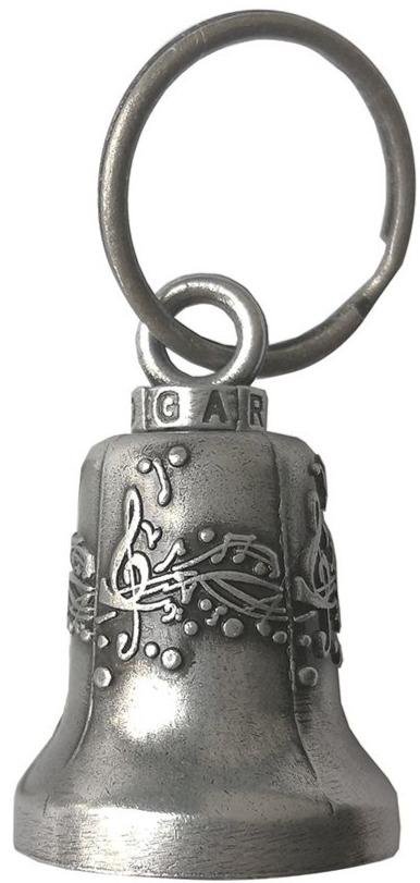 Musical Notes - Gun Metal Motorcycle Guardian Ride Bell - SKU GRL-BL37-GM-DL