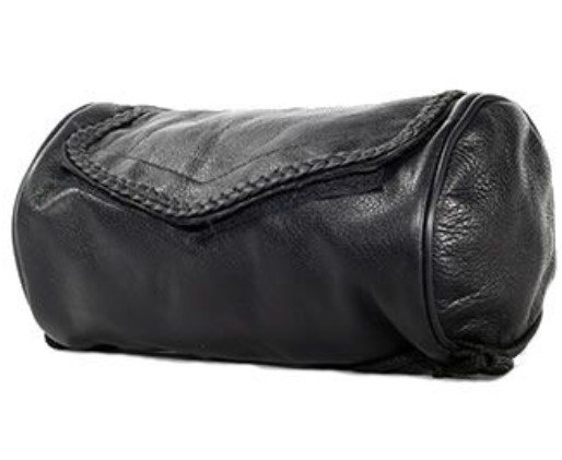 New Leather Motorcycle Tool Bag - Soft Fork Bag - Braid - TB3026-DL