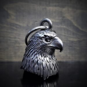 Eagle Head - Pewter - Motorcycle Ride Bell - Made In USA - SKU BB20-DS