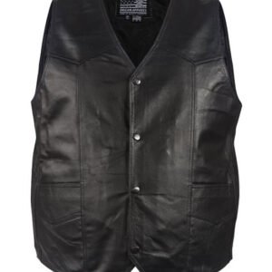 Leather Motorcycle Vest - Men's - Discontinued - MV1302-DL