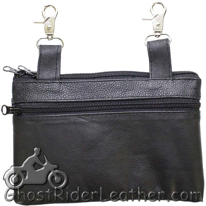 Leather Belt Bag - Lime Green Flying Skull Design - Handbag - BAG35-EBL10-LIME-DL