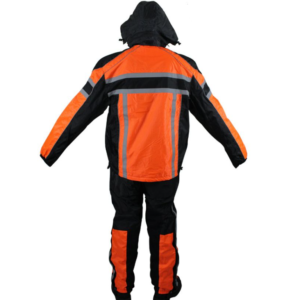 Rain Suit - Men's - Waterproof - Motorcycle - Orange and Black - RS30-ORANGE-DL