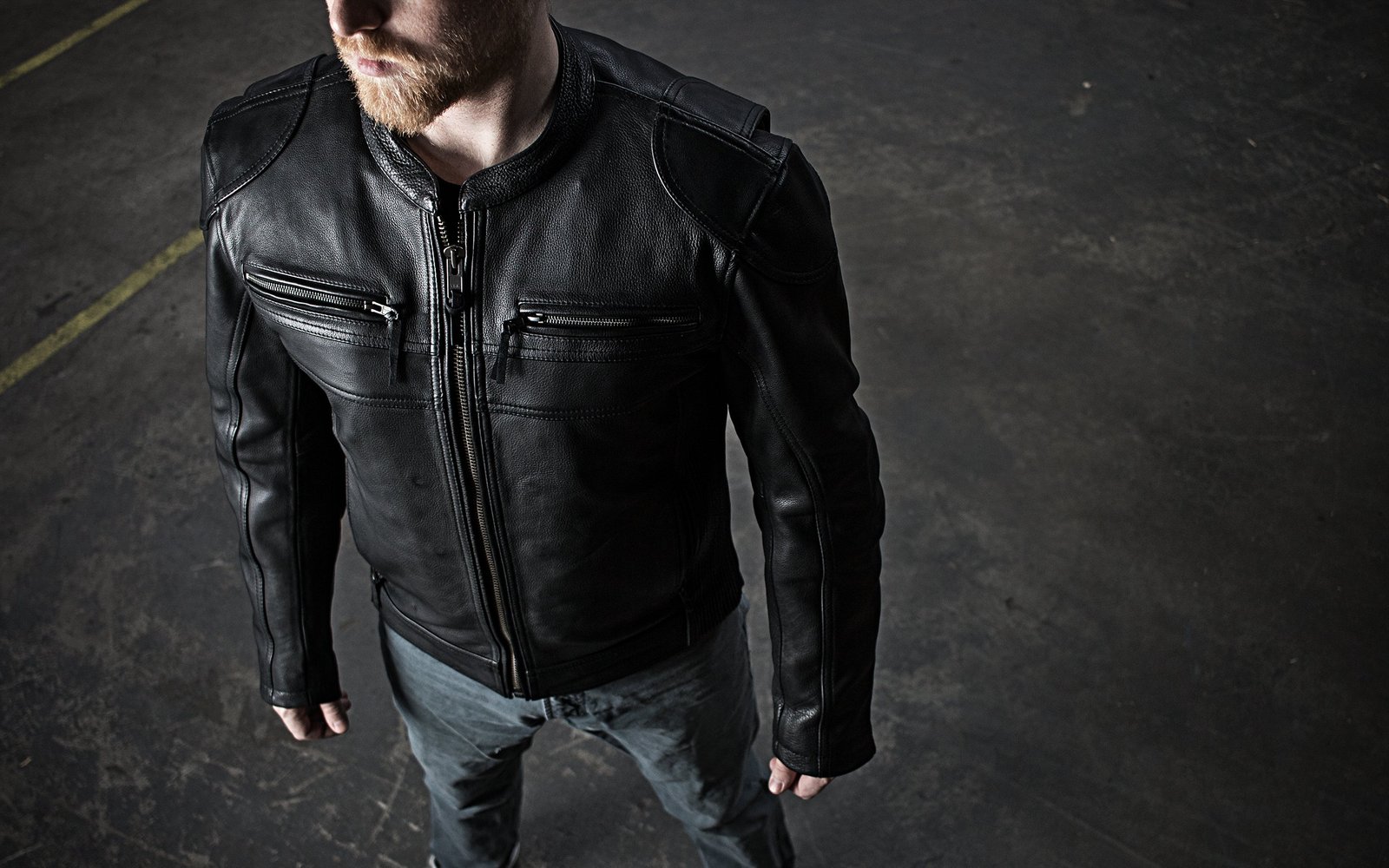 Leather Motorcycle Jacket - Men's - Nemesis - FIM295CHRZ-FM