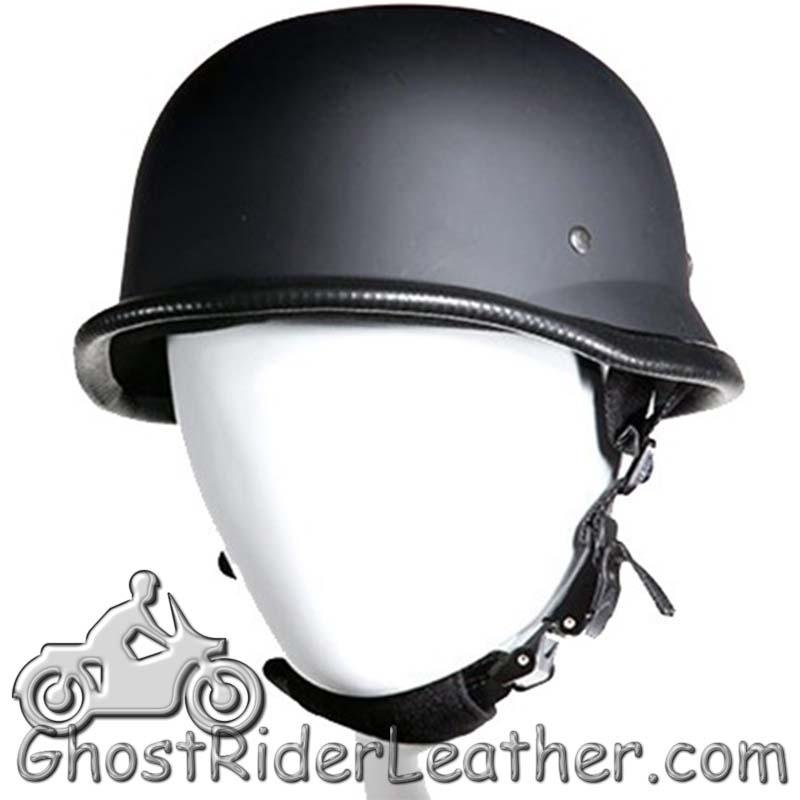 Novelty Motorcycle Helmet - Flat or Gloss Black - German - H402-H502-11-DL