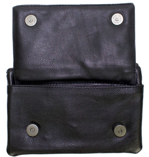 Leather Belt Bag - Purple - Sugar Skull Design - Handbag - BAG35-EBL19-PURP-DL