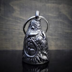 Hog Head - Pewter - Motorcycle Spirit Bell - Made In USA - SKU BB35-DS