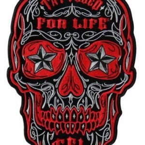 Skull With Tattooed For Life TFL Vest Patch - PPA8000-HI