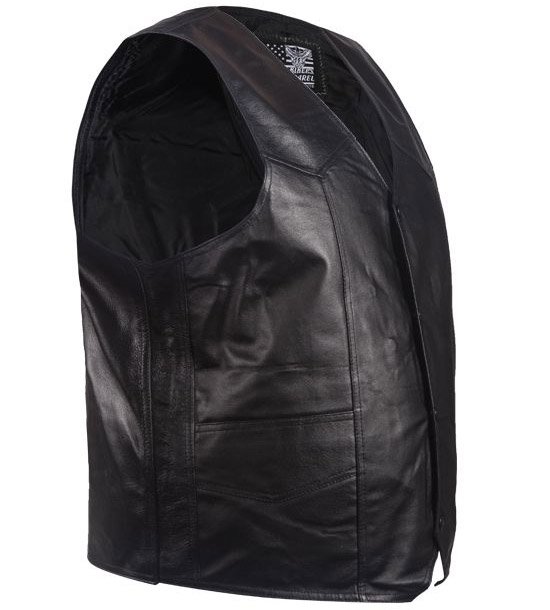 Leather Motorcycle Vest - Men's - Discontinued - MV1302-DL