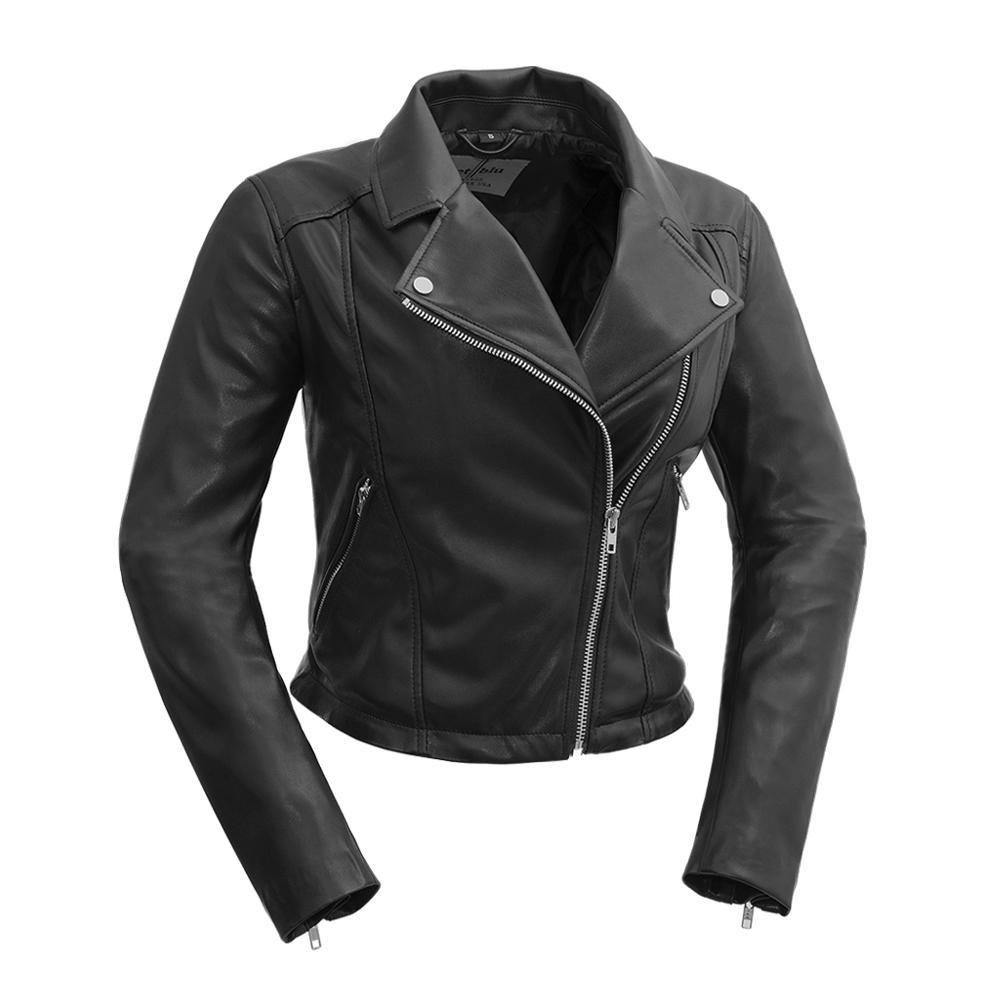 Fatale - Women's Vegan Leather Motorcycle Jacket - WBL-001-WB
