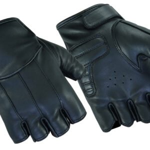 Deer Skin Leather Motorcycle Gloves - Women's - Fingerless - DS3-DS