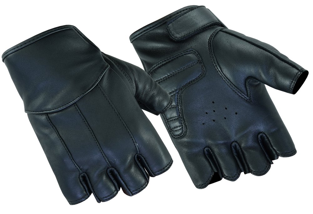 Deer Skin Leather Motorcycle Gloves - Women's - Fingerless - DS3-DS