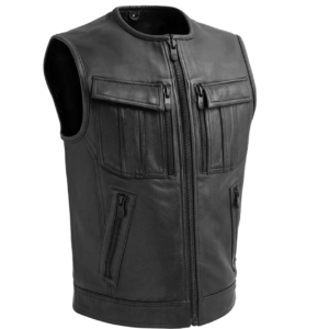 Leather Motorcycle Vest - Men's - Premium - Unbeatable - FIM676CDM-FM
