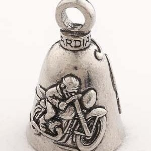 Cafe Racer - Pewter - Motorcycle Guardian Bell - Made In USA - SKU GB-CAFE-RACER-DS