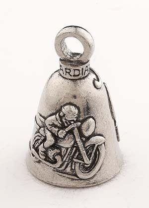 Cafe Racer - Pewter - Motorcycle Guardian Bell - Made In USA - SKU GB-CAFE-RACER-DS