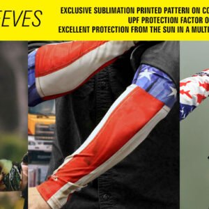 Solar Sleeves - USA Flag - Sun Protection While Riding Motorcycle - SOLSL4-DS