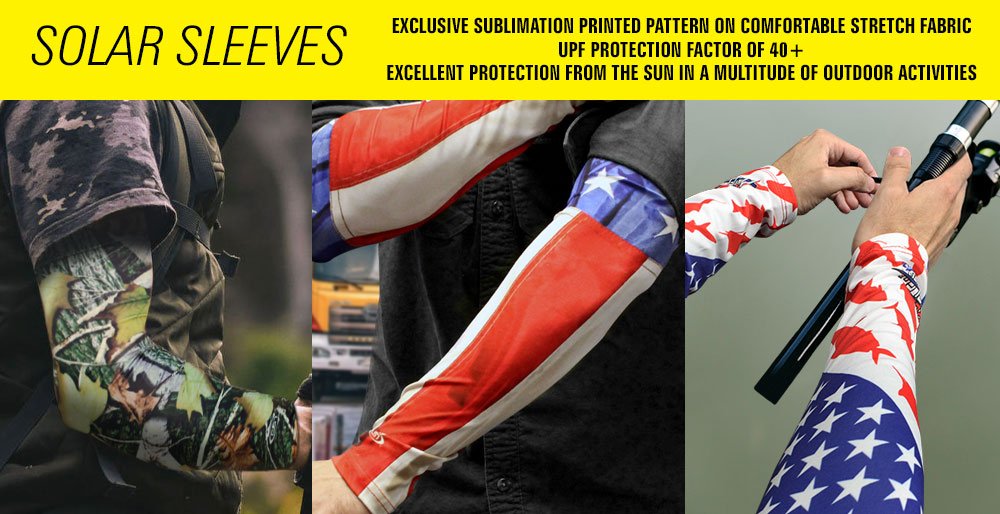 Solar Sleeves - USA Flag - Sun Protection While Riding Motorcycle - SOLSL4-DS