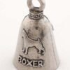 Boxer Dog - Pewter - Motorcycle Guardian Bell - Made In USA - SKU GB-BOXER-DOG-DS