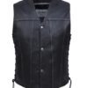 Leather Motorcycle Vest - Men's - Durango Gray - 2611-AGR-UN