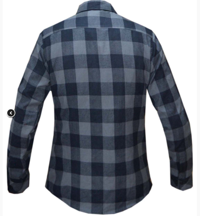 Flannel Motorcycle Shirt - Women's - Gray and Black - Up To Size 5XL - TW255-20-UN