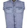 Denim Work Shirt - Men's - Sky Blue - Sleeveless - Flap Pockets - MSLW-SKY-BLUE-DL