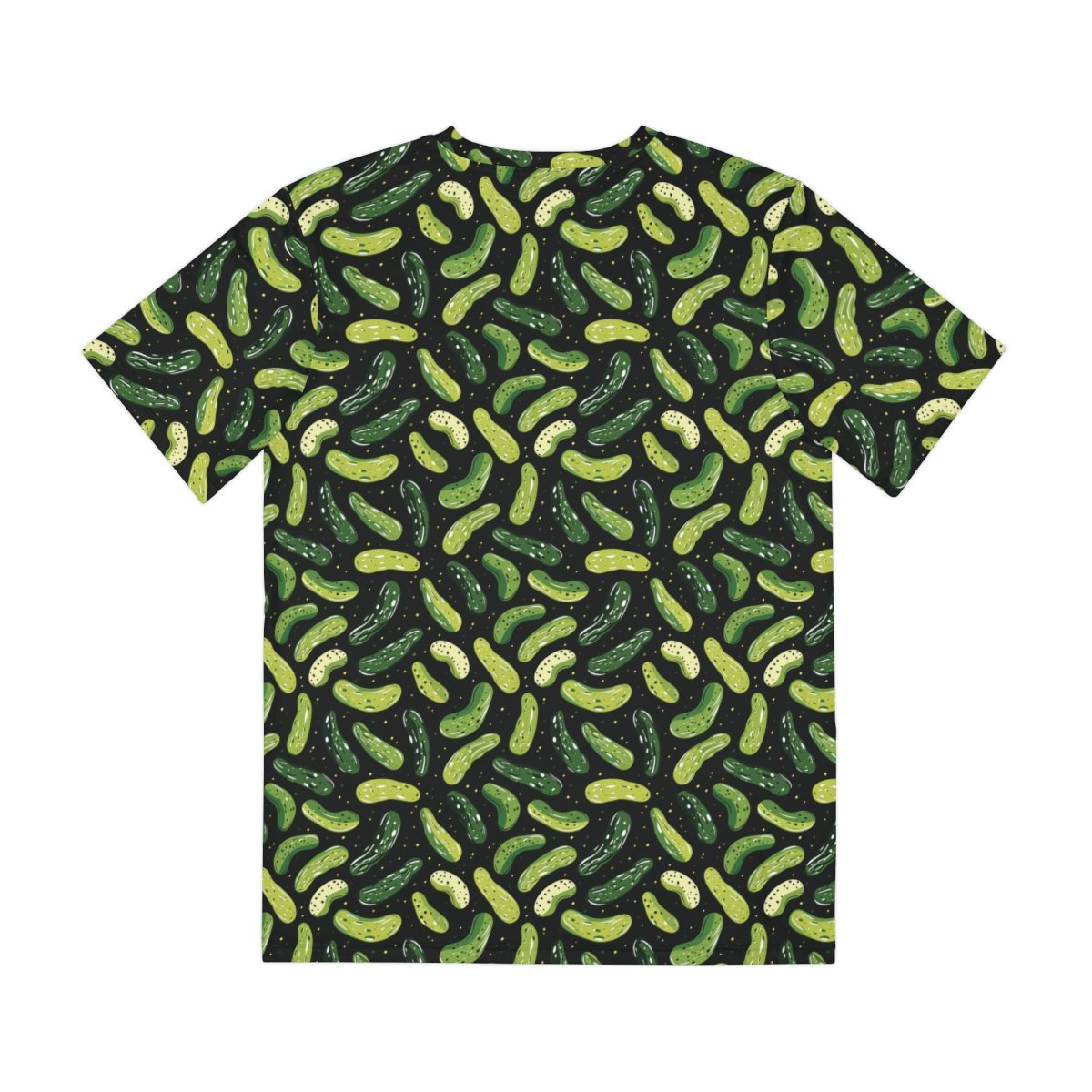 Doodle Pickles - Green on Black - Men's Polyester Tee (AOP)