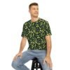 Doodle Pickles - Green on Black - Men's Polyester Tee (AOP)