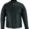 Leather Shirt - Men's - Full Cut - Up To Size 5XL - Concealed Carry Pockets - DS788-DS