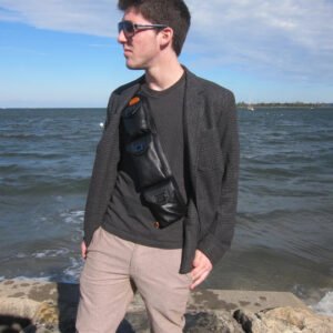 Black Pebble Leather Freedom Sling - SKU DS10111-DS