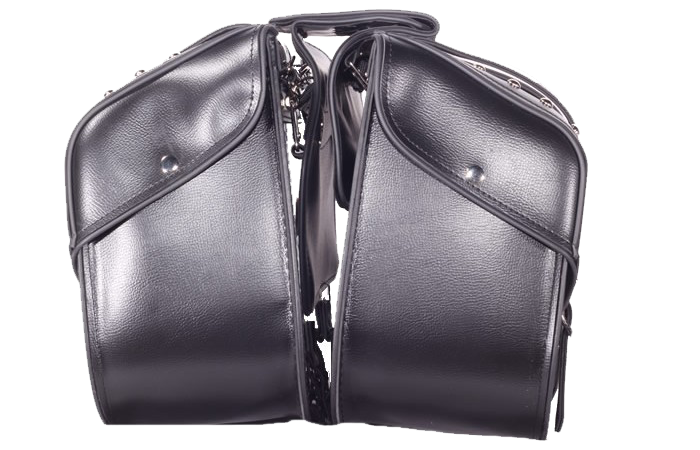 Saddlebags - PVC - Studs - Motorcycle Luggage - SD4080-PV-DL