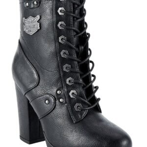 Motorcycle Boots - Women's - Chunky Heel - Inside Zipper - MR-BTL7004-DL