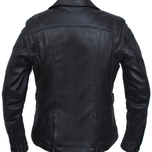 UNIK Ladies Premium Lambskin Leather Jacket - Stud Design - 6828-00-UN