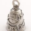 John 3:16 - Pewter - Motorcycle Guardian Bell® - Made In USA - SKU GB-JOHN-3-16-DS