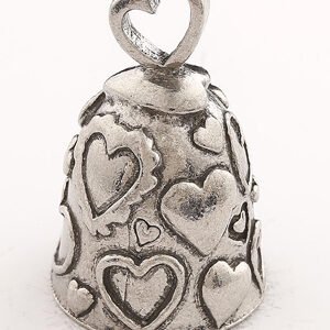 Heart - Pewter - Motorcycle Guardian Bell® - Made In USA - SKU GB-HEART-DS