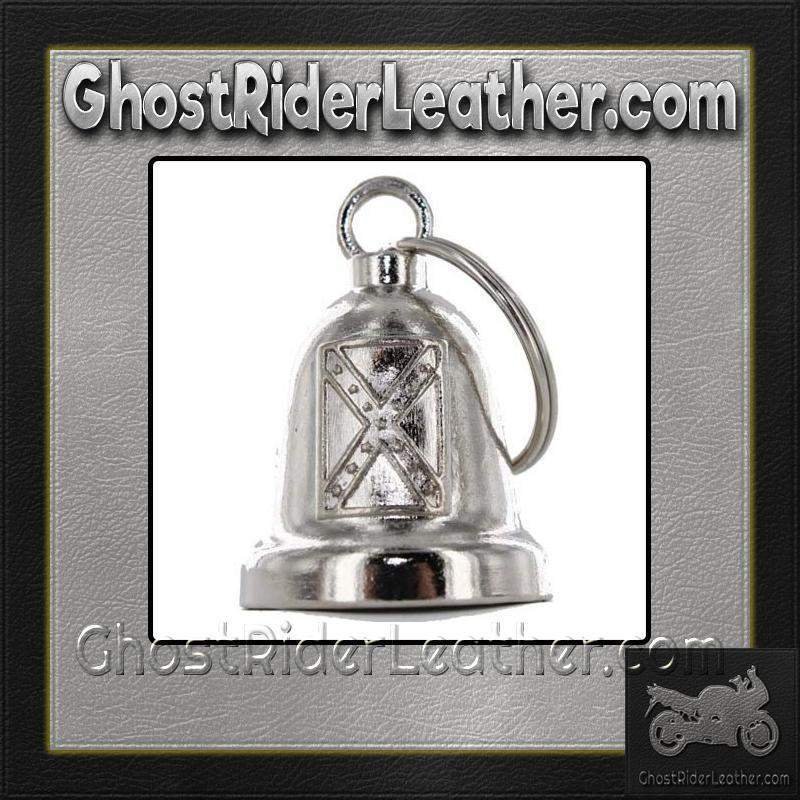 Motorcycle Ride Bell - Chrome Spirit - Rebel Flag - Confederate - BLC20-DL Motorcycle Ride Bell - Chrome Spirit - Rebel Flag - Confederate - BLC20-DL