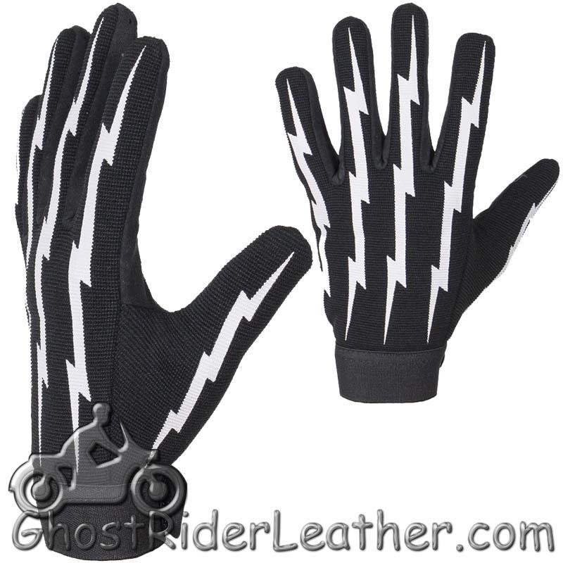 Mechanics Gloves With Lightning Bolts - SKU GLZ88-DL