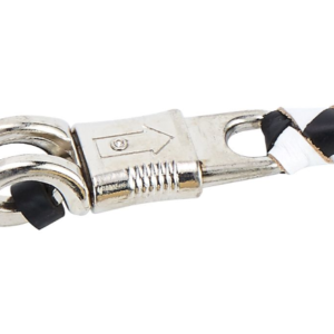 Get Back Whip - Black and White Leather - With White Cue Ball - 42 Inches - Motorcycle Accessories - SKU GBW7-BB-DL