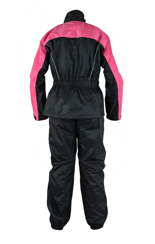Rain Suit - Women's - Waterproof - Motorcycle - Pink Black - DS598PK-DS