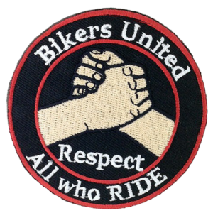 Vest Patches - Two Bikers United Respect All Who Ride - PAT-D575-DL