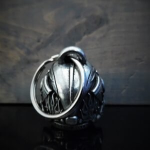 Motorhead Skull Diamond - Pewter - Motorcycle Gremlin Bell - Made In USA - SKU BB112-DS