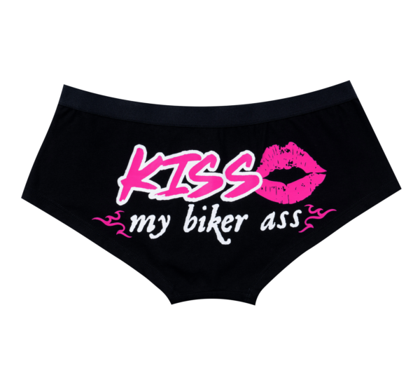 Boyshorts - Women's - Panties - Kiss My Biker Ass - Lingerie - BSHT59-DL