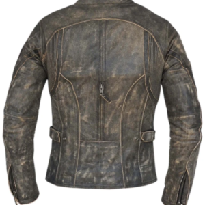 UNIK Ladies Premium Leather Motorcycle Jacket in Crispy Brown - 6847-CR-UN