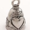 Claddagh - Pewter - Motorcycle Guardian Bell - Made In USA - SKU GB-CLADDAGH-DS