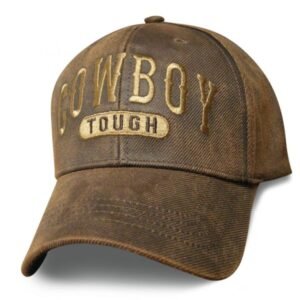 Cowboy Tough - Oilskin Brown Hat - Baseball Cap - SKU SCOTOU-DS