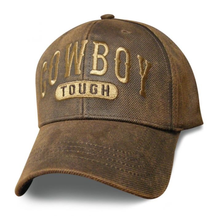 Cowboy Tough - Oilskin Brown Hat - Baseball Cap - SKU SCOTOU-DS