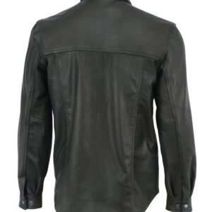 Leather Shirt - Men's - Concealed Carry Pockets - Up To Size 9XL - DS770-DS