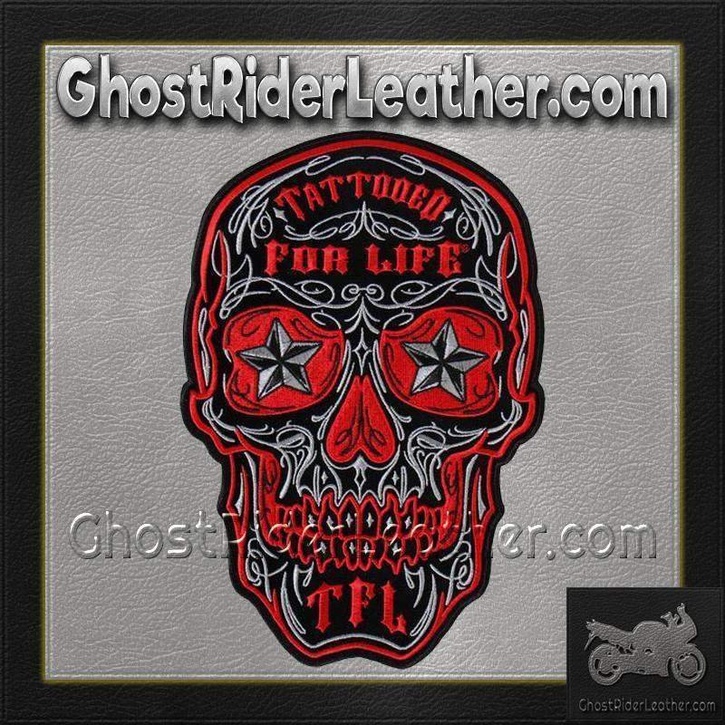 Skull With Tattooed For Life TFL Vest Patch - PPA8000-HI