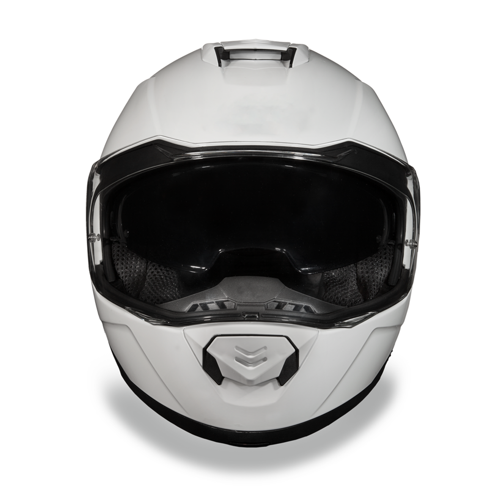 DOT Motorcycle Helmet - High Gloss White - Modular - Full Face - MG1-C-DH